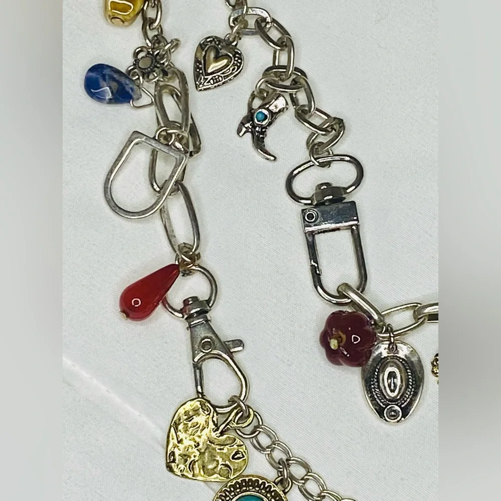 NWOT Free People Maxamillion World Traveler Charm Necklace Silver - Picture 8 of 10